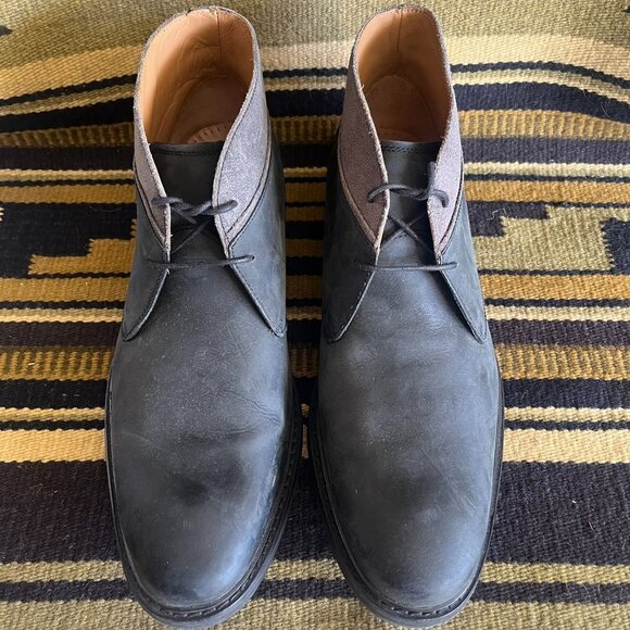 Cole Haan Williams Climber Boot Mens 12 M Black & Gray Suede Leather Chukka - Picture 1 of 10